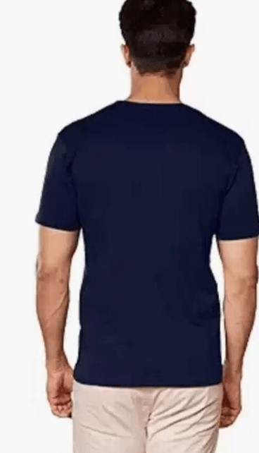 Latest Men Men Solid Round Neck Cotton Blend Light Blue T-Shirt 2025 at ShopCircuit | ONDC