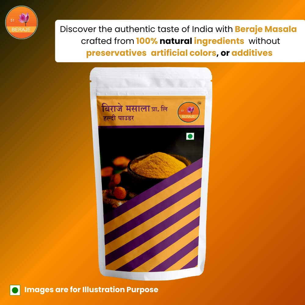 Beraje Masala Organic Turmeric Powder 100g, Haldi Powder