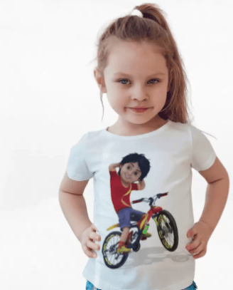 Luxurious Kids Ikkay Fashion  Boys & Girls Cartoon/Superhero Polycotton Regular T Shirt  (White,