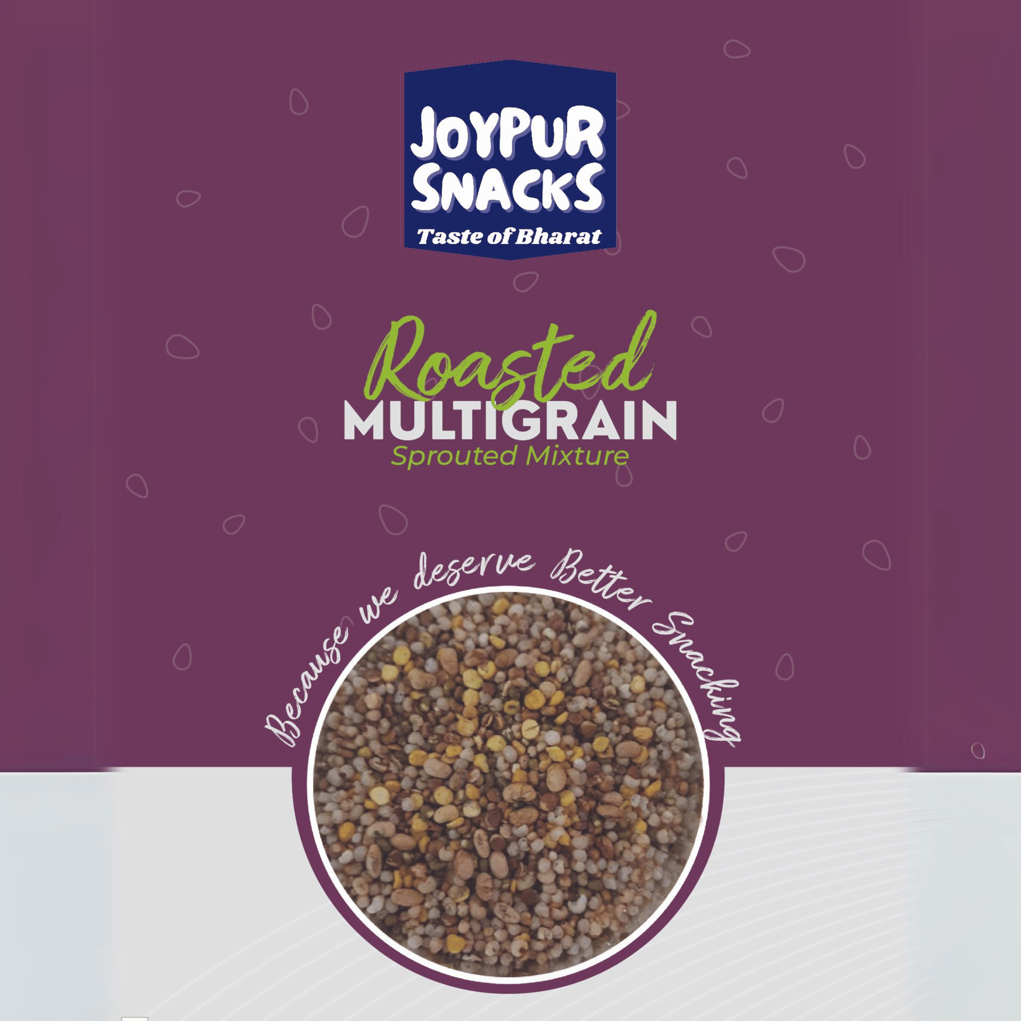 Joypur Snacks Roasted Multigrain Sprouted Mixture | Protein-Packed | High Fiber | Healthy Snack | No Frying | 200g