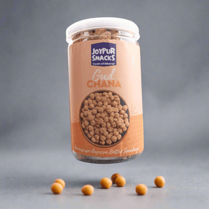 Joypur Snacks Gud Chana | Sweet & Crunchy Roasted Chana with Jaggery | High Protein & Fiber | Guilt-Free Snack | 90g