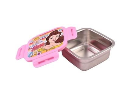 UNMEE Stainless Steel Carnival Princess Printed  Lunch Box 400ml Set of 1pcs, Ideal for Kids | Home |School | College|Picnic|Boys| Girls| Men| Leak Proof|Multipurpose| Gifting|Special Occasion