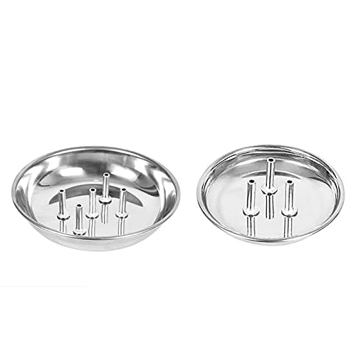 UNMEE Stainless Steel Agarbatti Holder For Puja, Home,Office, Temple, Incense Burner, Ash Catcher, Sticks Stand Set of 2