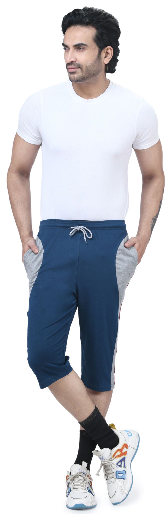 Exclusive Men IBulls, Hosiery Cotton Regular Fit Three Quarters/Three Fourths/Three by Fourth /3