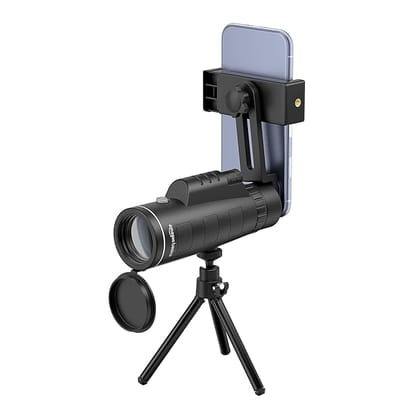  40x60 High Definition Monocular Telescope with Tripod and Smartphone Holder, Waterproof and Fogproof Monocular for Bird Watching, Hunting, Camping, Hiking, Travelling