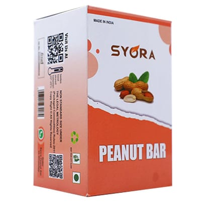 Syora Peanut Bar - Box (12 Pieces) | Nutritional Bar | Energy Bar