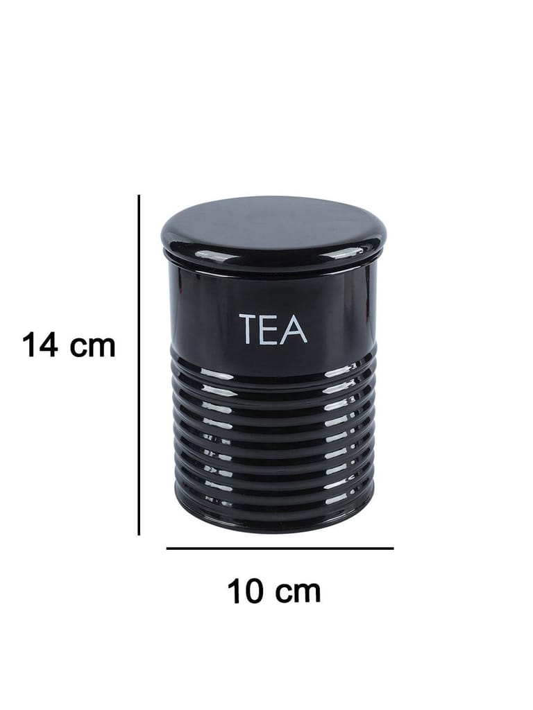 Tea Jar with Lid - (Black, 900mL)