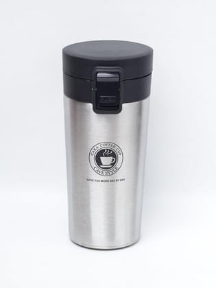 Silver Travel Mug With Lid - 350mL