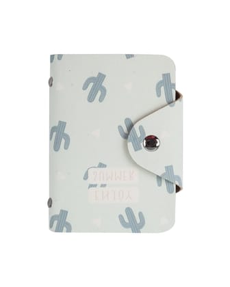 Multi Card Holder, Wallet, Printed, Cyan, PU Leather
