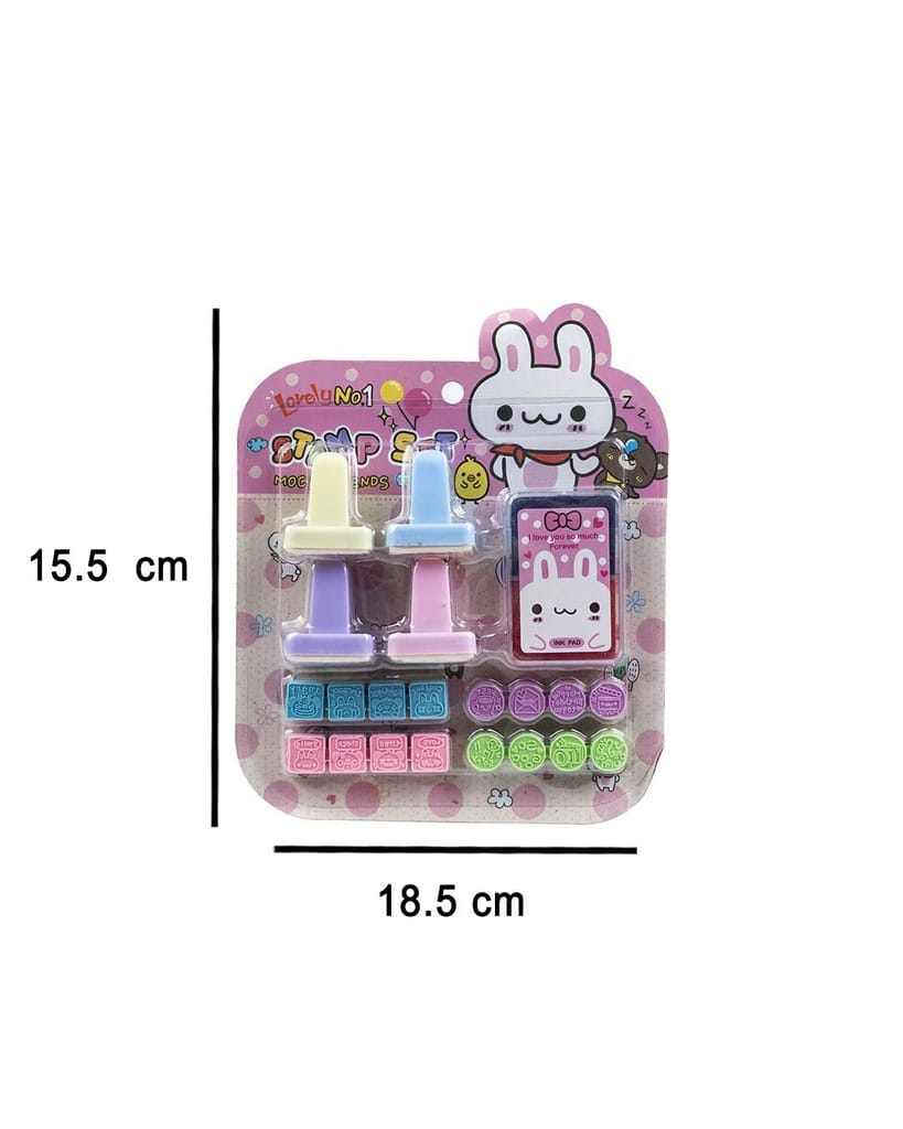 Stamp Craft Set, Stamps & Ink Pad, Multicolour, Plastic