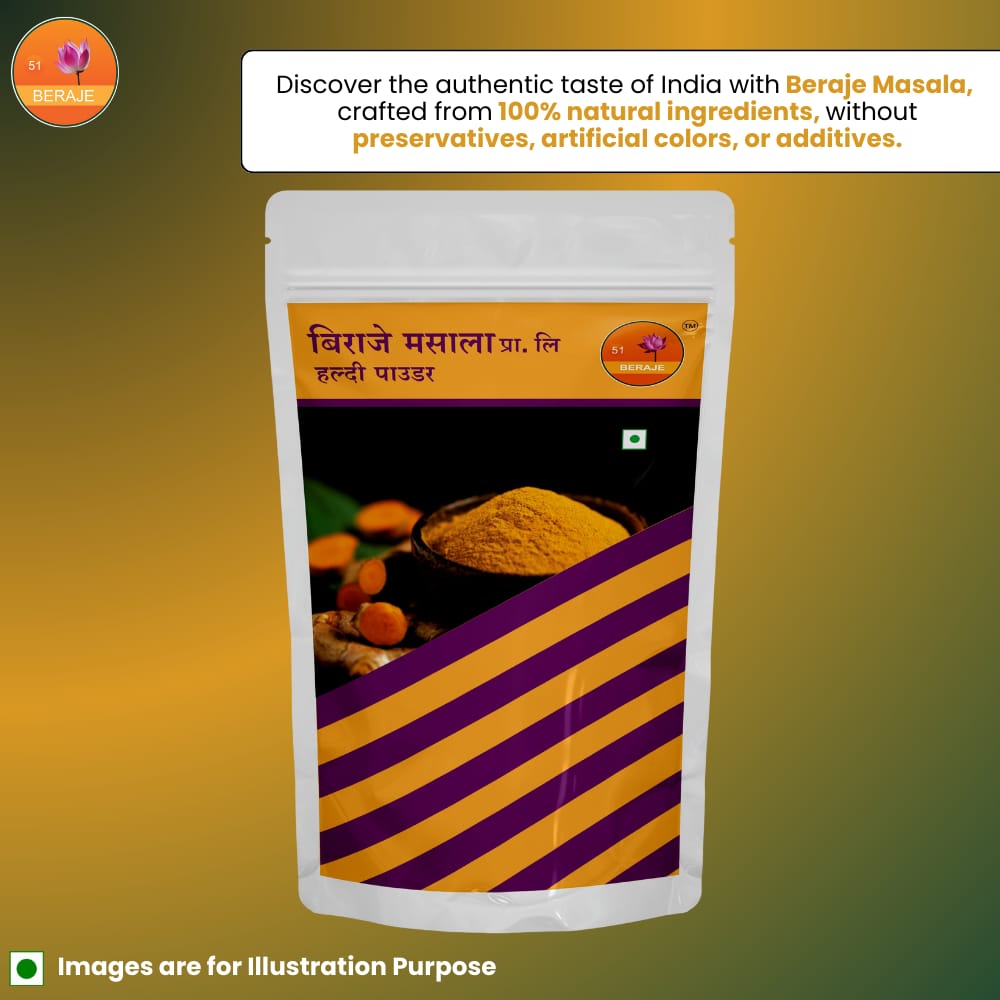 Beraje Masala Organic Turmeric Powder 100g, Haldi Powder