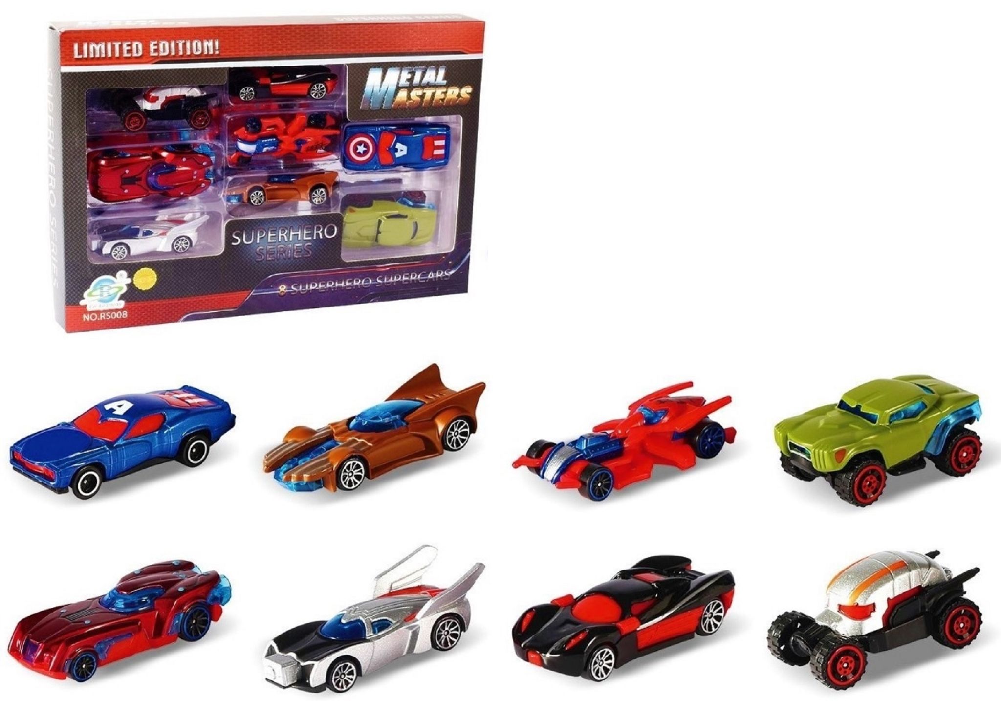 KTRS Enterprise 8Pcs Metal Pull Back Cars Toys for Kids Set Diecast Car Models Collection of Toy Sperher Character Free Unbreakable Play