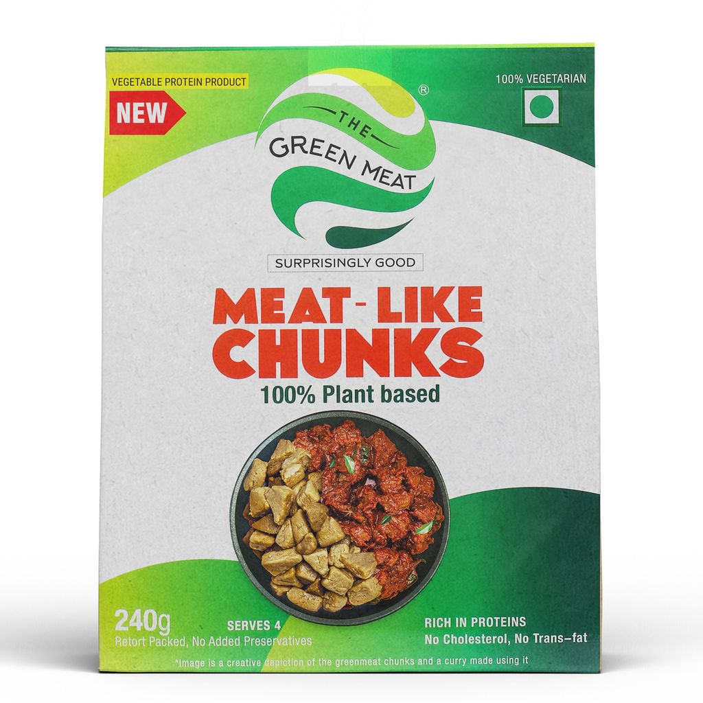 Greenmeat Curry Cuts | Plant based & Vegetarian Meat Substitute | Easy to Cook | 240g
