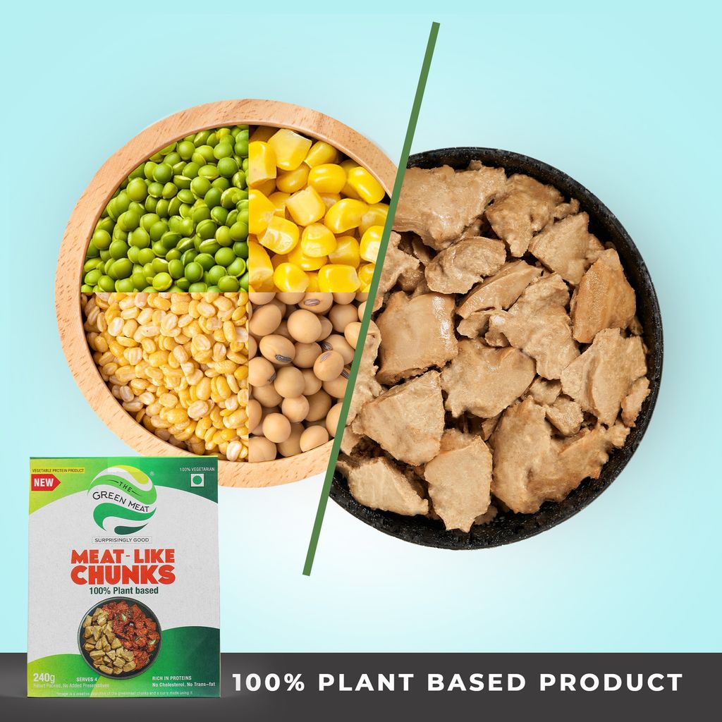 Greenmeat Curry Cuts | Plant based & Vegetarian Meat Substitute | Easy to Cook | 240g