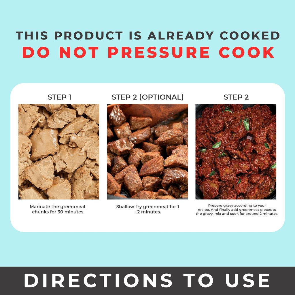 Greenmeat Curry Cuts | Plant based & Vegetarian Meat Substitute | Easy to Cook | 240g