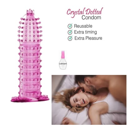 Condom Silicone Dotted Dragon Reusable Condom Extra Pleasure (Pack of 1)