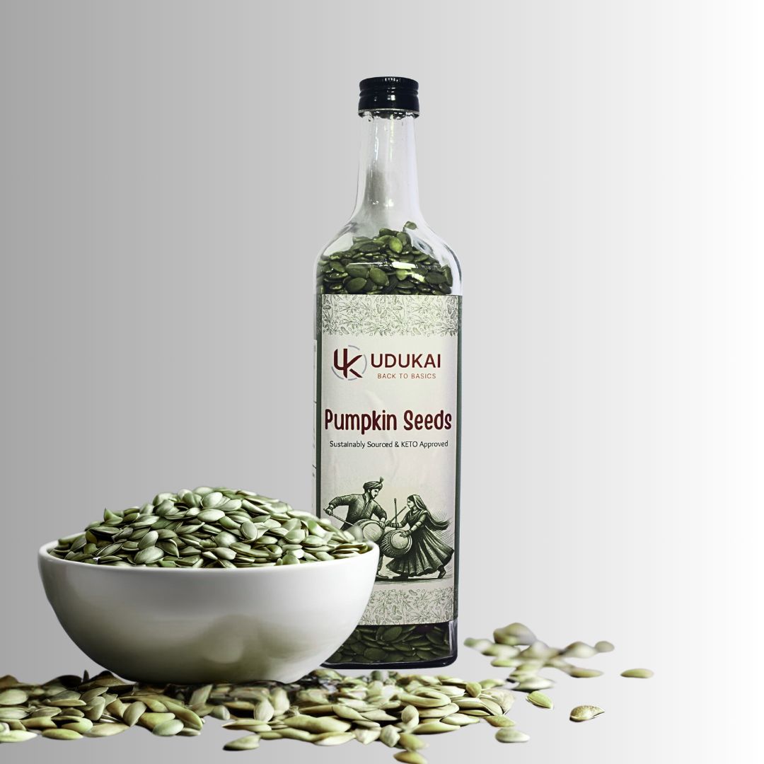 Udukai Premium Pumpkin Seeds - Raw Pumpkin Seeds for Eating | Immunity Booster and Protein Rich Seeds | Healthy Diet Snacks | Weight Management | Rich in Fibre