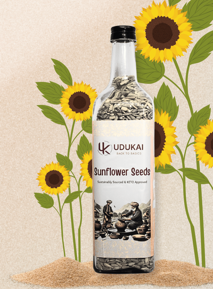 Udukai Premium Sunflower Seeds  | Seeds for Eating | Diet Food | Healthy Snack | Raw seeds | Weight management | Source of Antioxidants