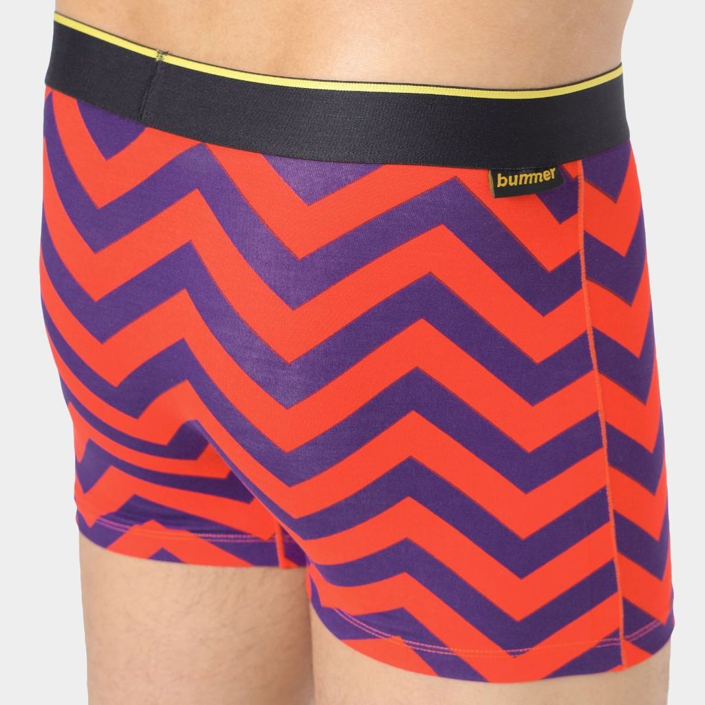 Bummer Men's Solid Micro Modal Trunks Underwear | Ultra Soft & Breathable - Chevron