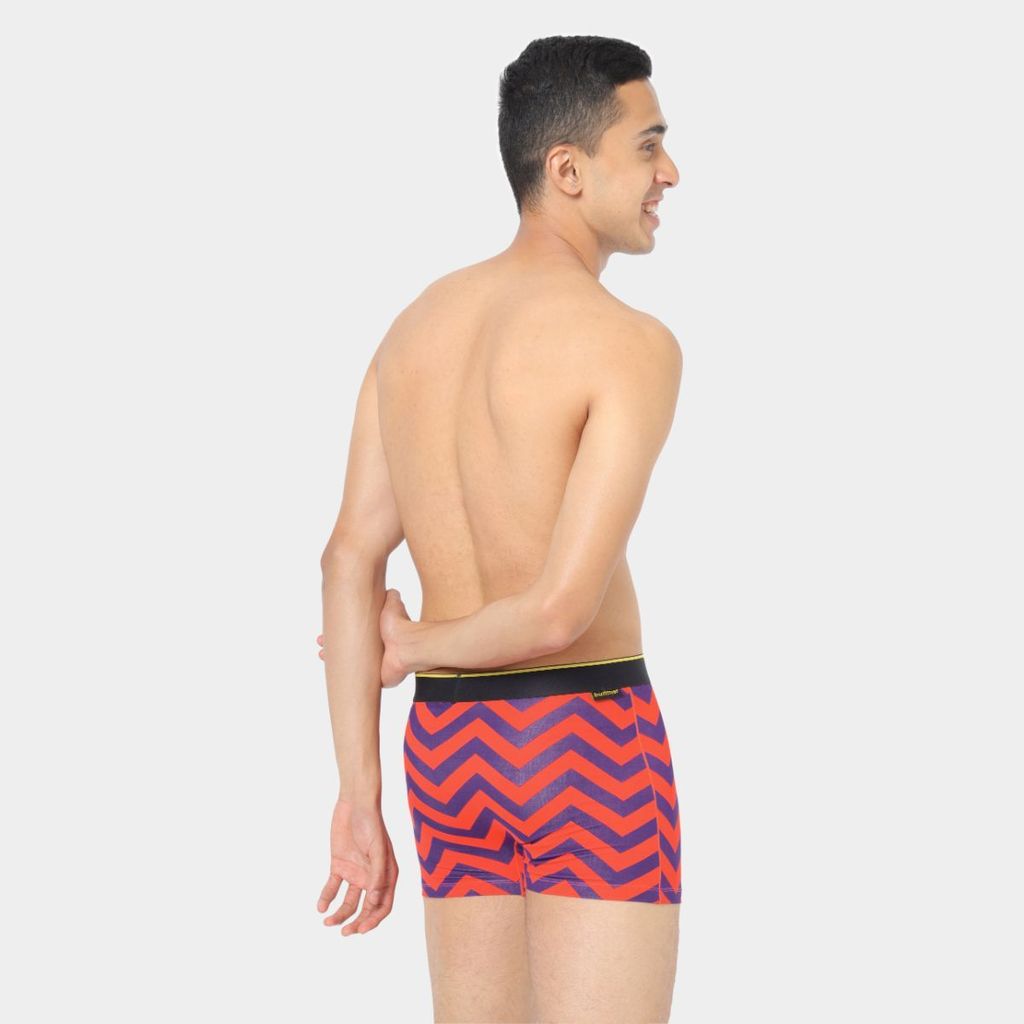 Bummer Men's Solid Micro Modal Trunks Underwear | Ultra Soft & Breathable - Chevron