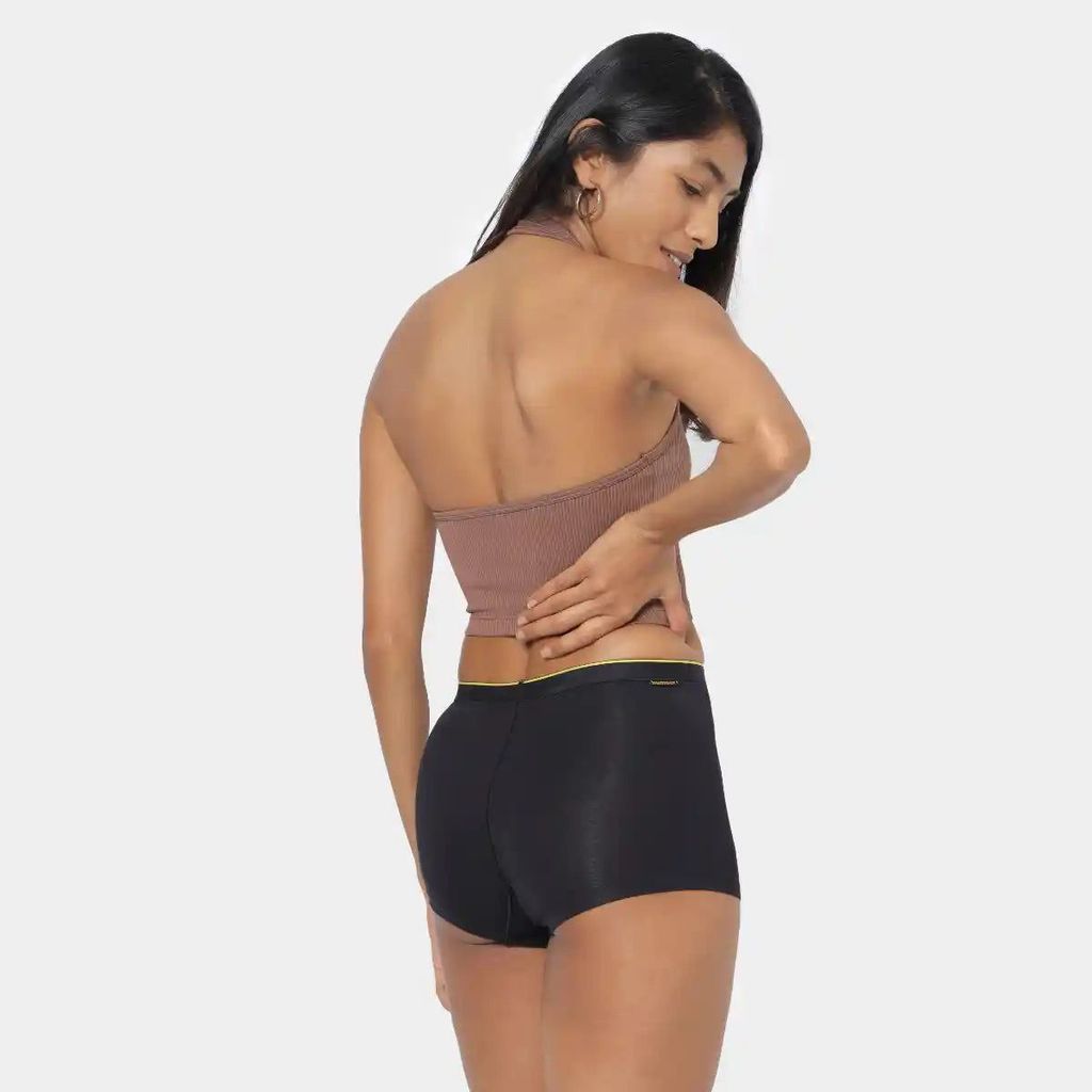 Bummer Women's Solid Micro Modal Boyshorts Panties | Soft & Breathable Underwear - Nox