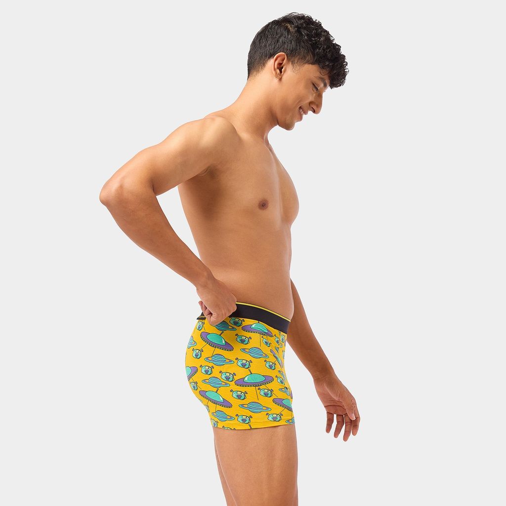 Bummer Men's Printed Micro Modal Trunks Underwear | Ultra Soft & Breathable - Spacepunks