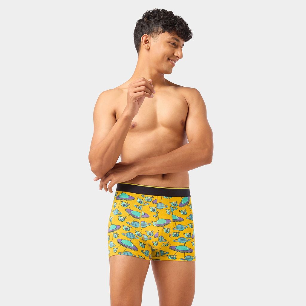 Bummer Men's Printed Micro Modal Trunks Underwear | Ultra Soft & Breathable - Spacepunks