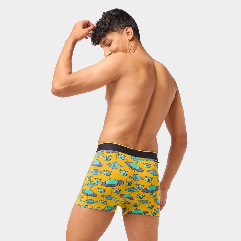 Bummer Men's Printed Micro Modal Trunks Underwear | Ultra Soft & Breathable - Spacepunks