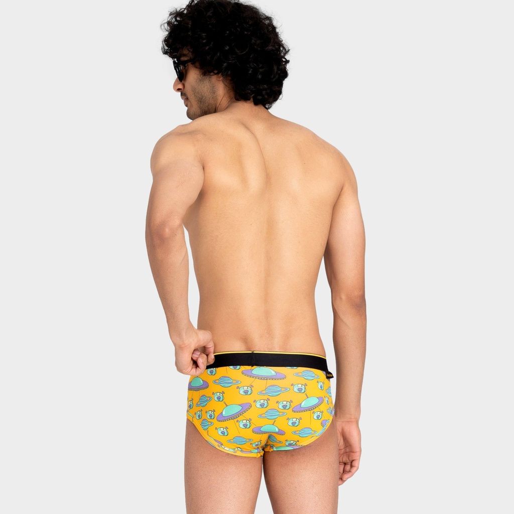 Bummer Men's Printed Micro Modal Briefs Underwear | Ultra Soft & Breathable - Spacepunks