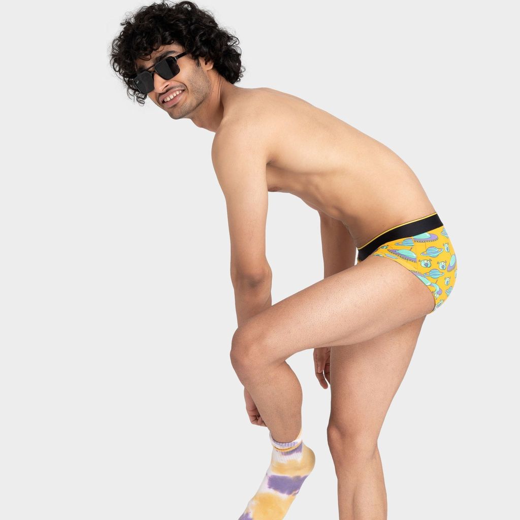 Bummer Men's Printed Micro Modal Briefs Underwear | Ultra Soft & Breathable - Spacepunks