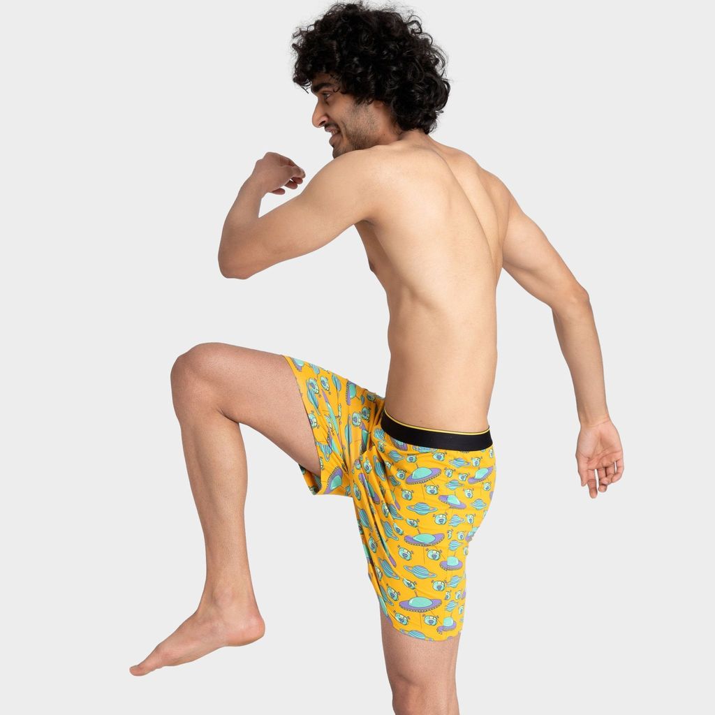 Bummer Men's Printed Micro Modal Boxers Underwear | Ultra Soft & Breathable - Spacepunks