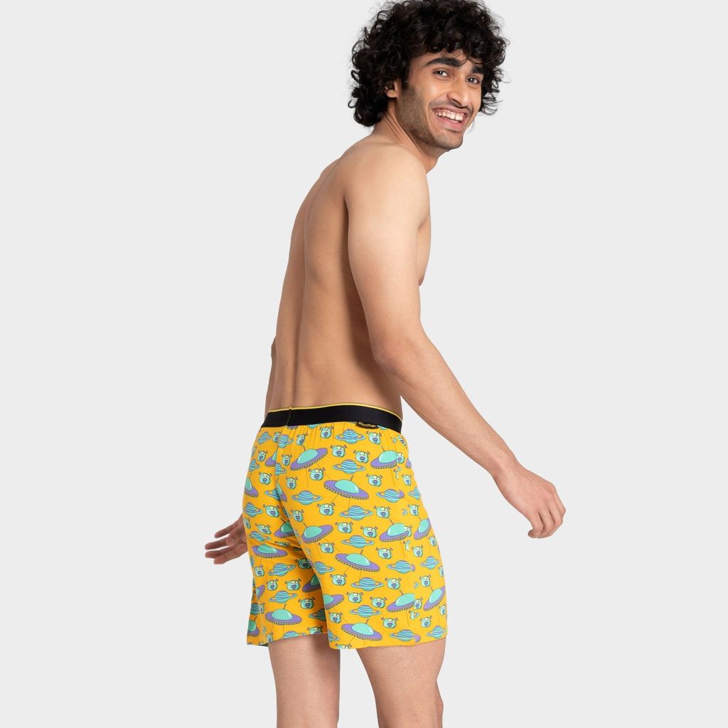 Bummer Men's Printed Micro Modal Boxers Underwear | Ultra Soft & Breathable - Spacepunks
