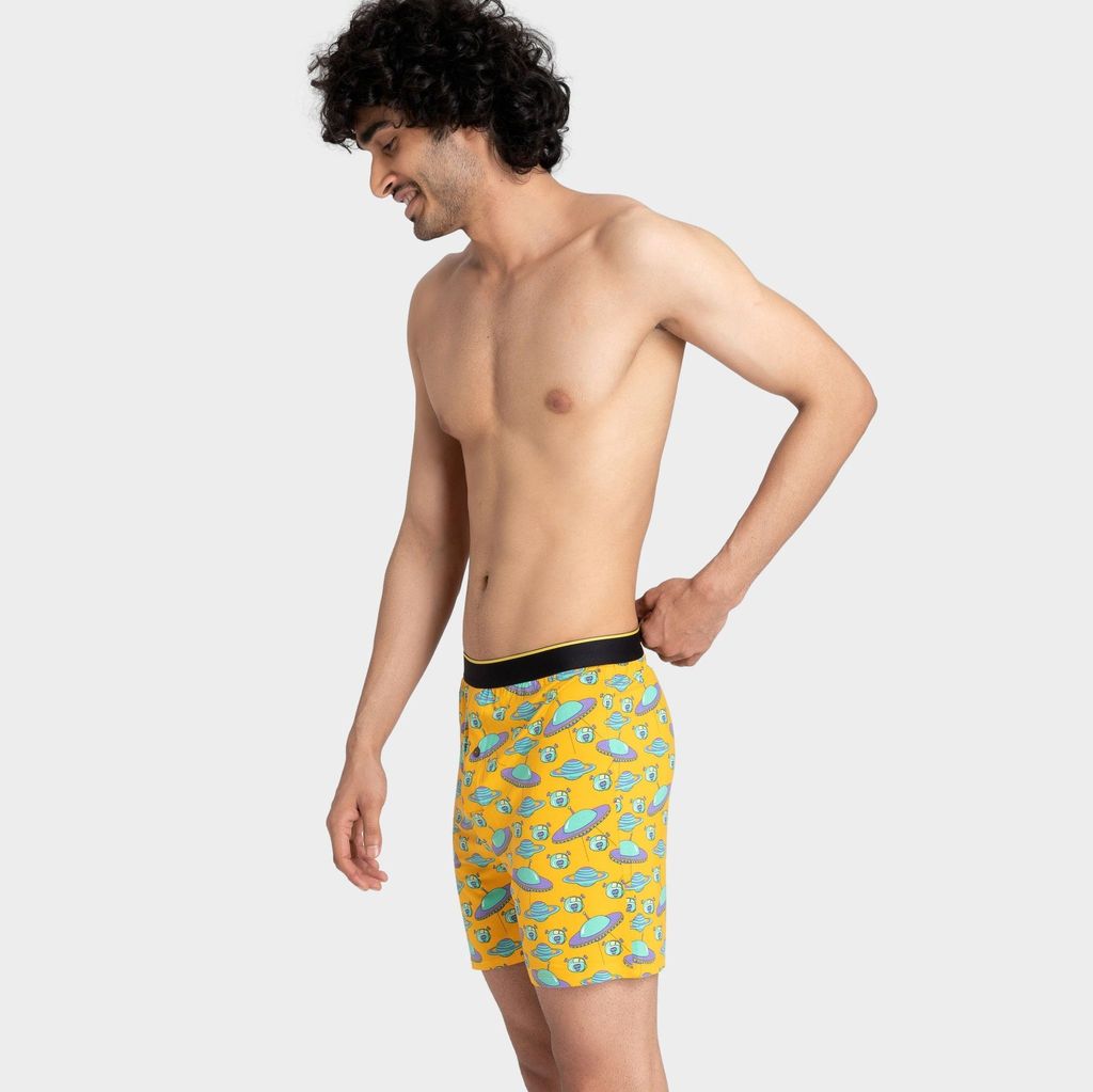 Bummer Men's Printed Micro Modal Boxers Underwear | Ultra Soft & Breathable - Spacepunks