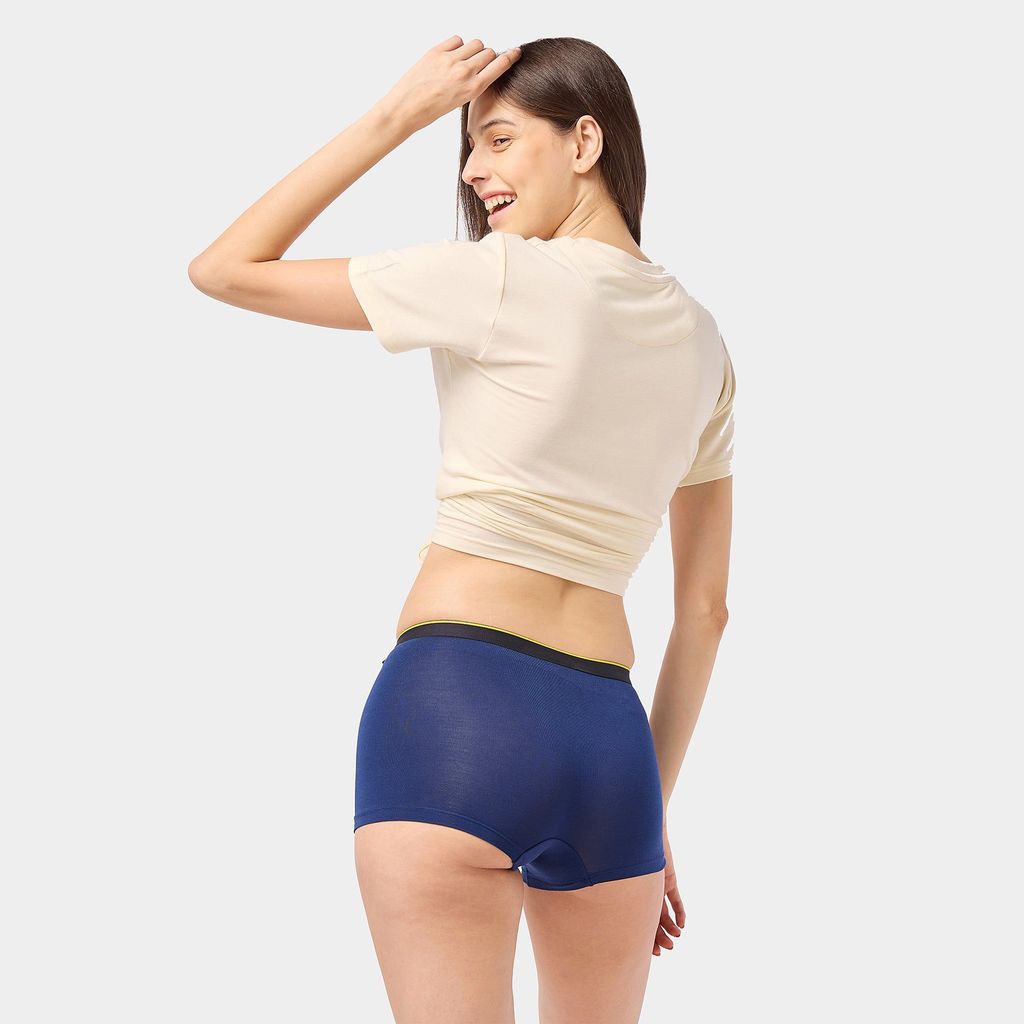 Bummer Women's Solid Micro Modal Boyshorts Panties | Soft & Breathable Underwear - Galactic