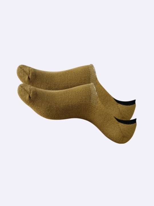 Air Garb's Cushioned No Show/ Invisible/ Secret Cotton Socks - Unisex - Beige