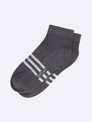 Cotton Ankle Socks for Men and Women - Ash/ Dark Grey Cotton Ankle Socks for Men and Women - Ash/ Dark Grey