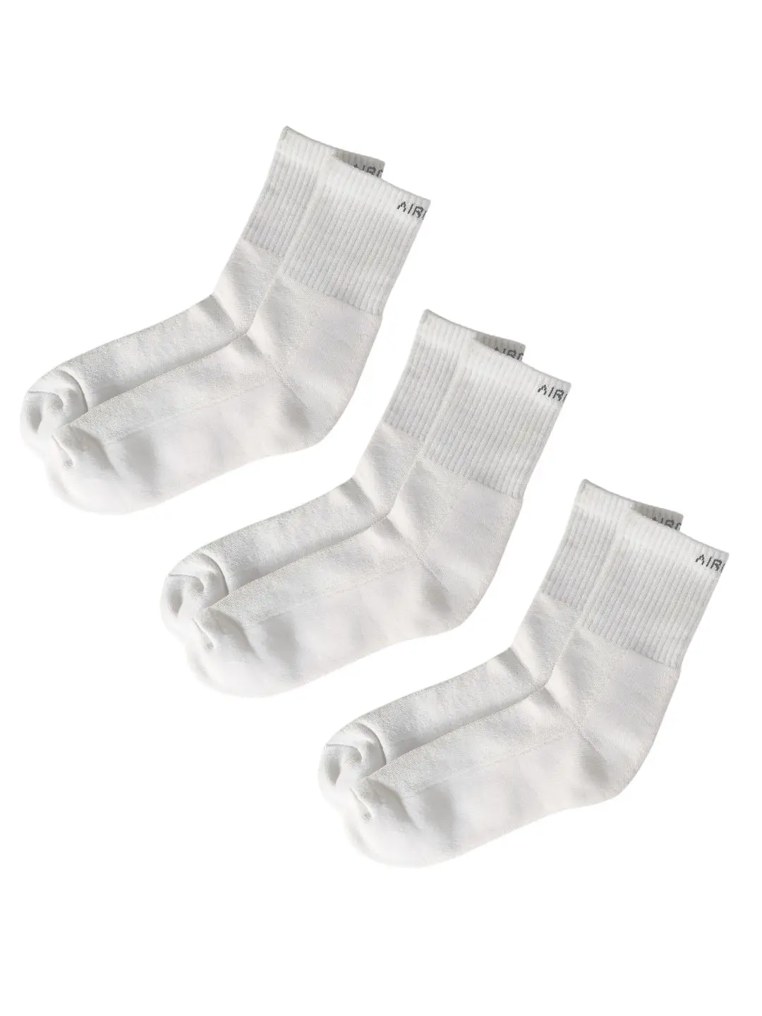 Comfort Socks for Work - Men and Women Pack of 3 Pairs - C3W (White)