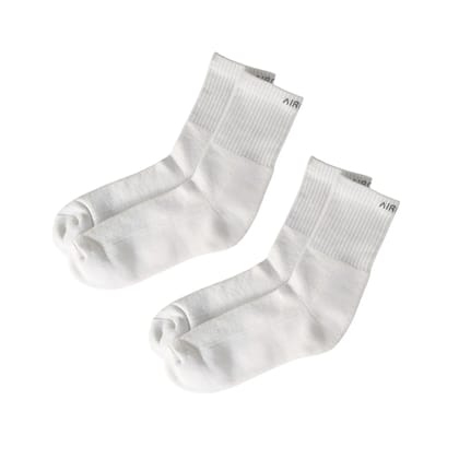 Comfort Socks for Work - Men and Women Pack of 2 Pairs - (White)