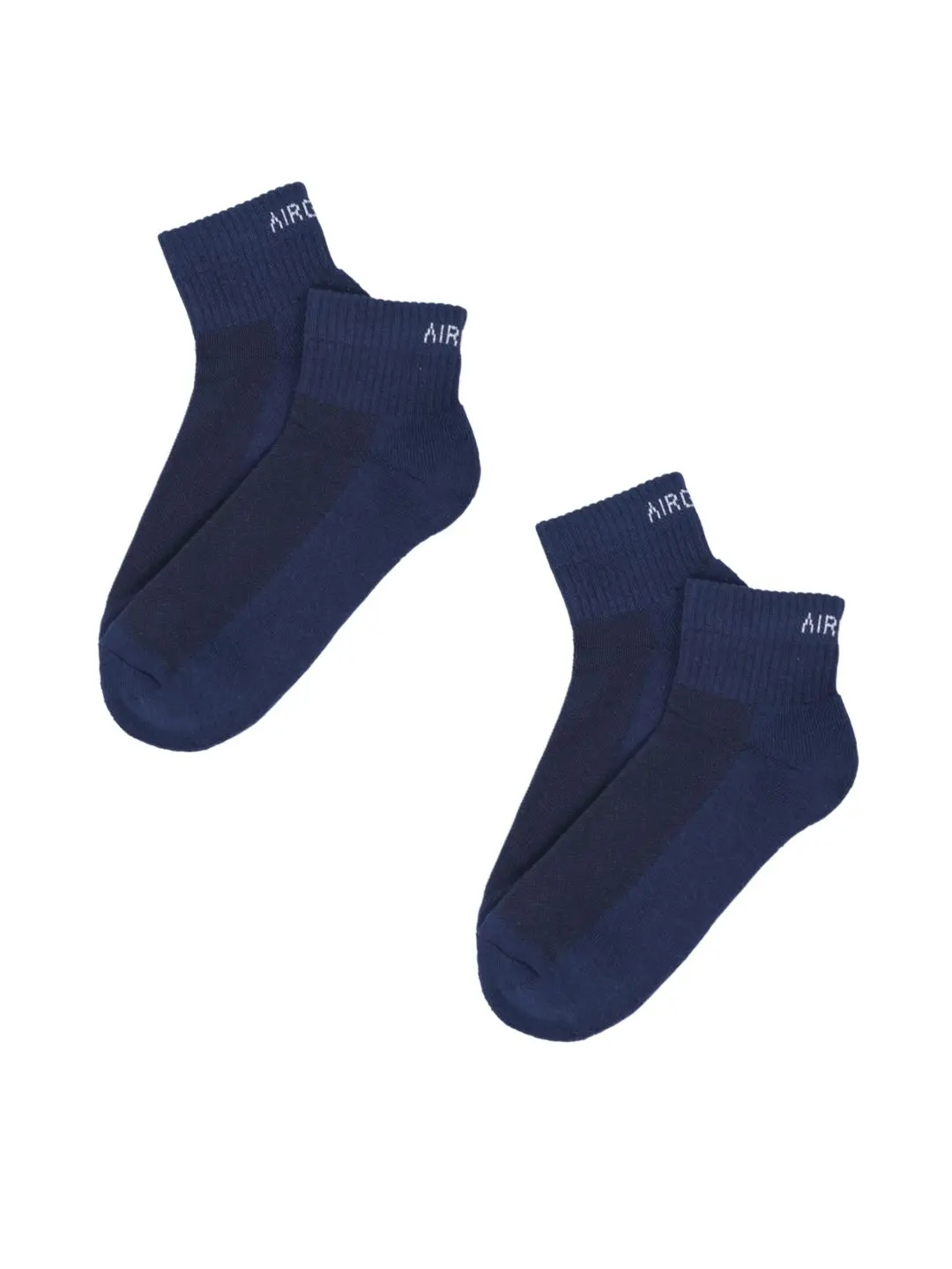 Cotton Ankle Socks for Men and Women Pack of 2 Pairs Blue - HA2B