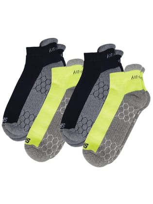 AirGarb Compression Sports Performance Socks for Men and Women Ankle Length Cotton Socks Pack of 4 - SPO4BL2GR2 (Free Size) Multi AirGarb Compression Sports Performance Socks for Men and Women Ankle Length Cotton Socks Pack of 4 - SPO4BL2GR2 (Free Size) Multi