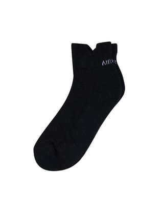 AirGarb Low Ankle Cotton Sneakers Socks for Men and Women: Comfortable Cushioning & Breathable Design - TCA1BL (Free Size) Black