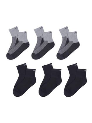 AirGarb Premium Cotton Cushioned High Ankle Socks Pack of 6 - HA6G3BL3 (Free Size) Multi Color AirGarb Premium Cotton Cushioned High Ankle Socks Pack of 6 - HA6G3BL3 (Free Size) Multi Color