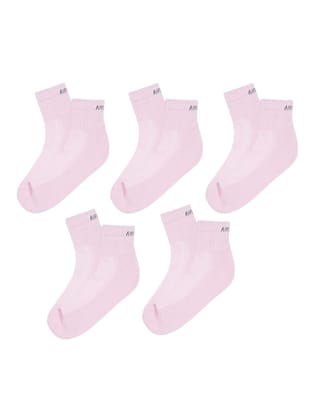 AirGarb Premium Cotton Cushioned High Ankle Socks Pack of 5 - HA5P (Free Size) Multi Color