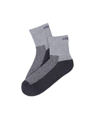 AirGarb Premium Cotton Cushioned High Ankle Socks for Men and Women - Free Size (Grey with Andhra Melange) AirGarb Premium Cotton Cushioned High Ankle Socks for Men and Women - Free Size (Grey with Andhra Melange)