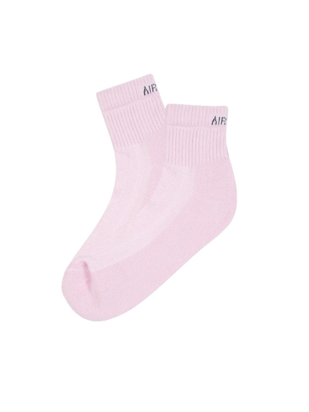 AirGarb Premium Cotton Cushioned High Ankle Socks - HA-1LP (Free Size) Pink