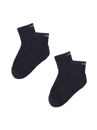 AirGarb Premium Cotton Cushioned High Ankle Socks Pack of 2 - AIRHA2BL (Free Size) Black AirGarb Premium Cotton Cushioned High Ankle Socks Pack of 2 - AIRHA2BL (Free Size) Black
