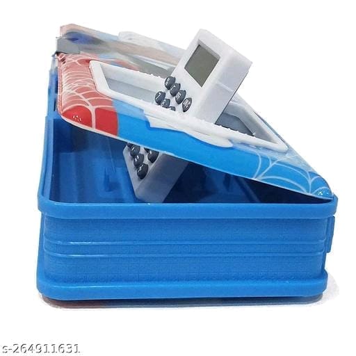 Marvel Avengers Spiderman Pencil Box with Calculator for Kids