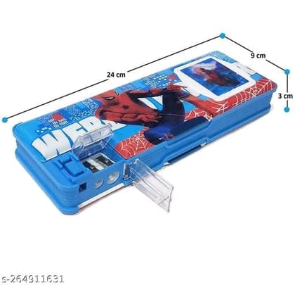 Marvel Avengers Spiderman Pencil Box with Calculator for Kids