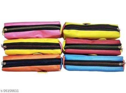 Smiley Face Pencil Pouch for Kids, Set of 6