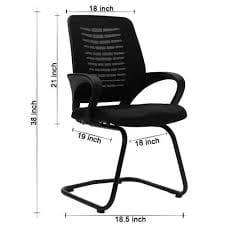 MANGO BLOSSOM ONTERIO MID BACK VISITOR MESH OFFICE CHAIR BLACK